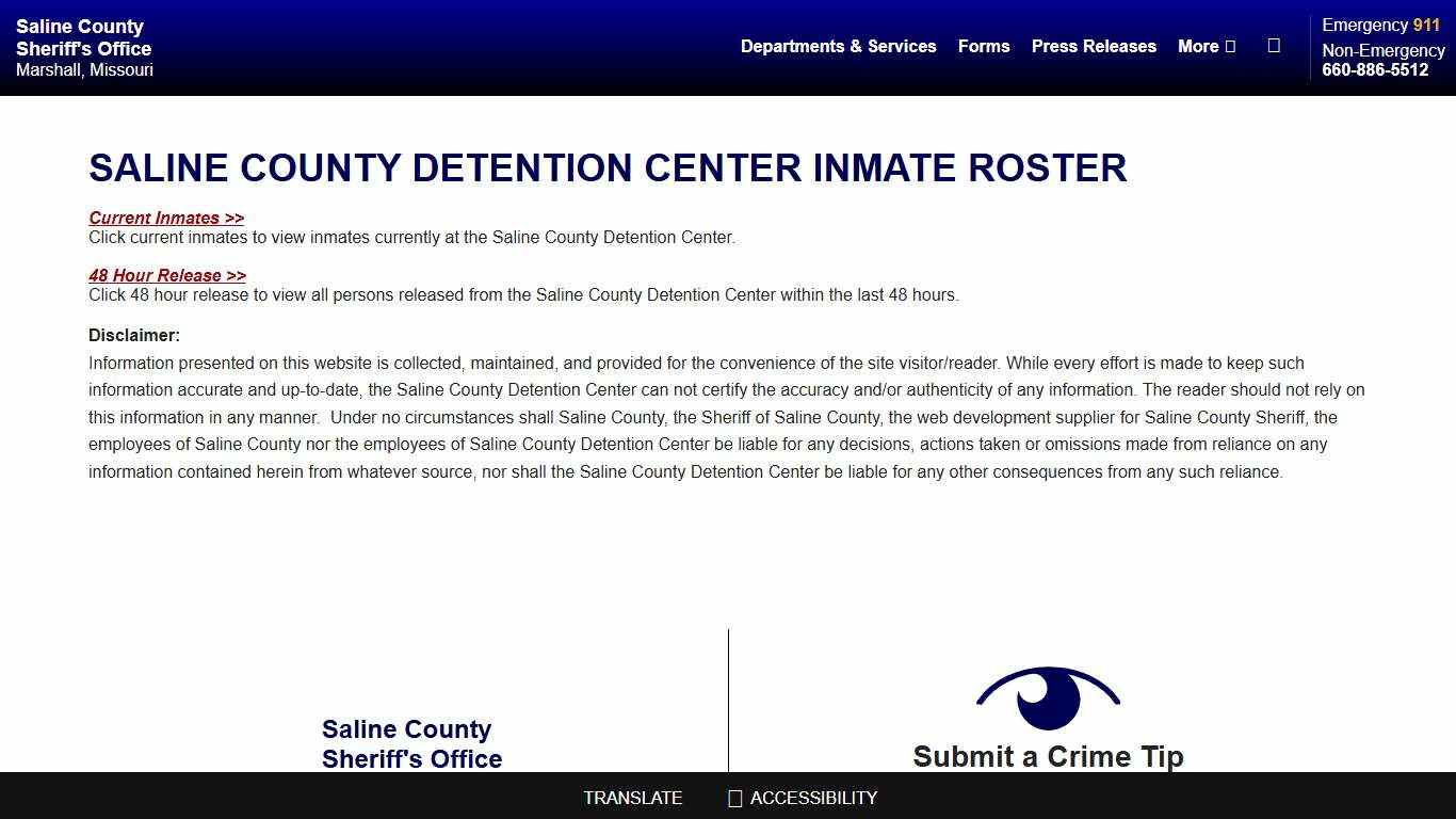 Roster Choose - Saline County Sheriff MO